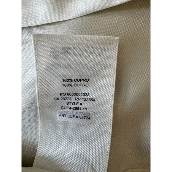 Aritzia Wilfred Champagne Cream Satin Ruched Crop Tank Top Camisole Size Medium - Picture 5 of 7